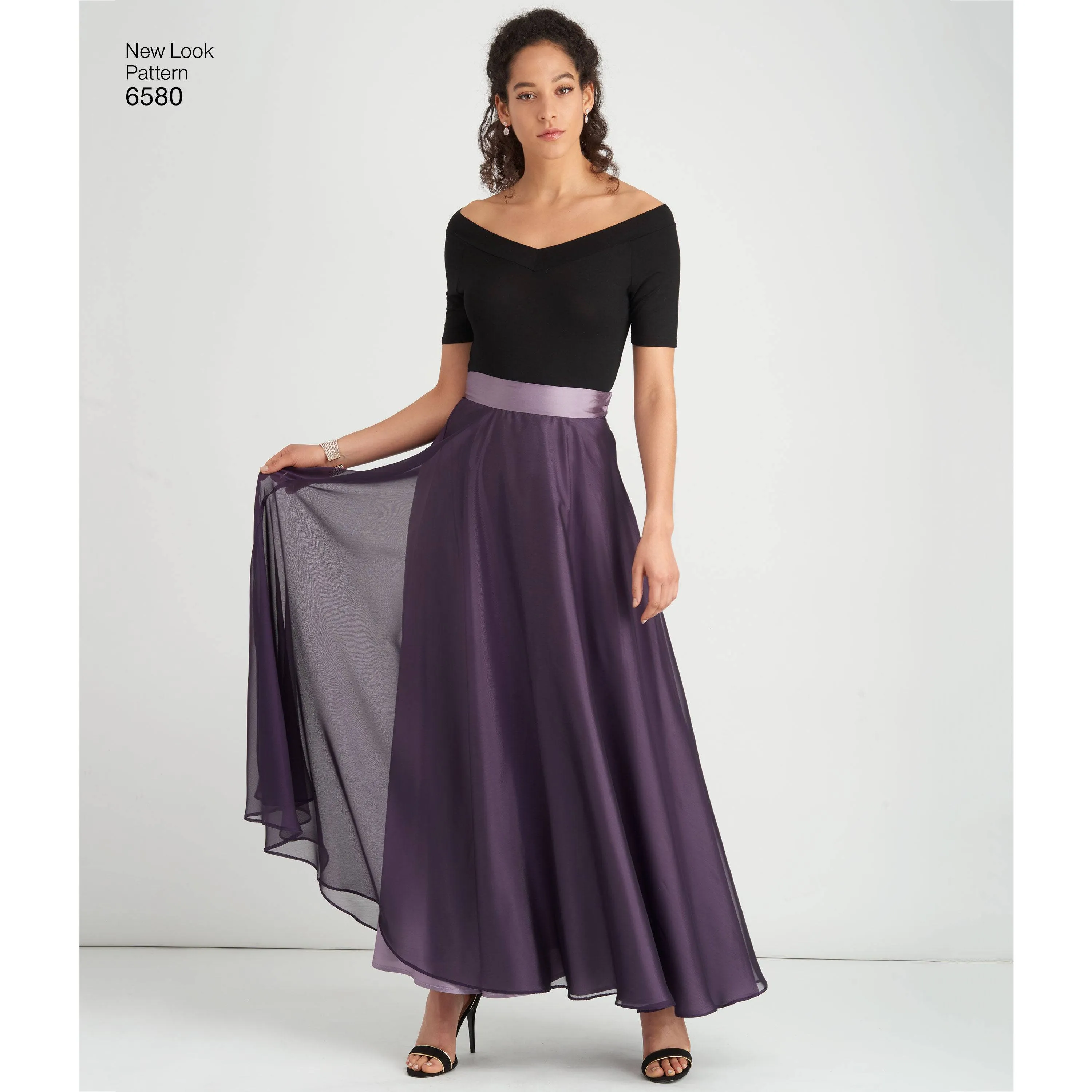 6580 New Look Pattern 6580 Misses' Circle Skirt