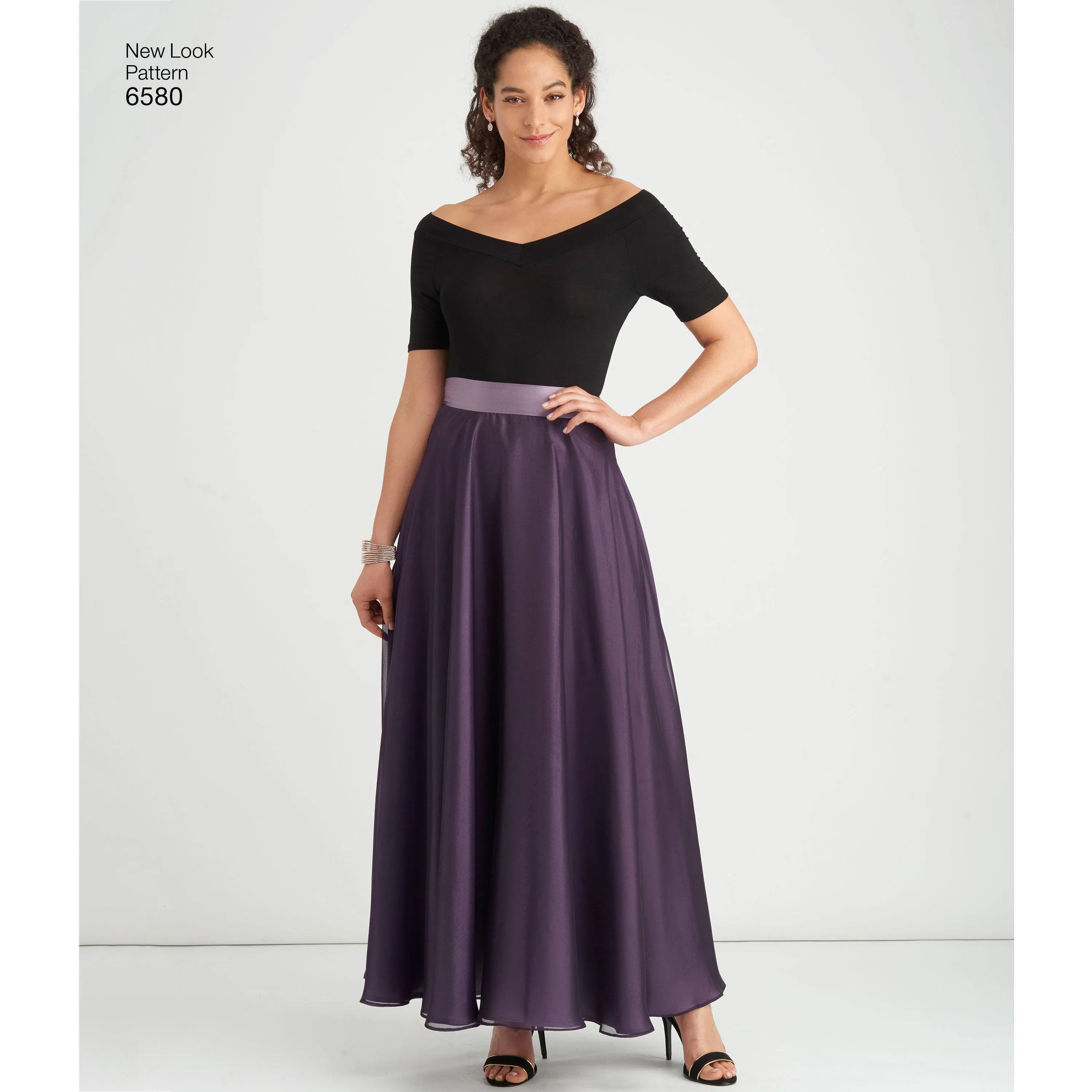 6580 New Look Pattern 6580 Misses' Circle Skirt