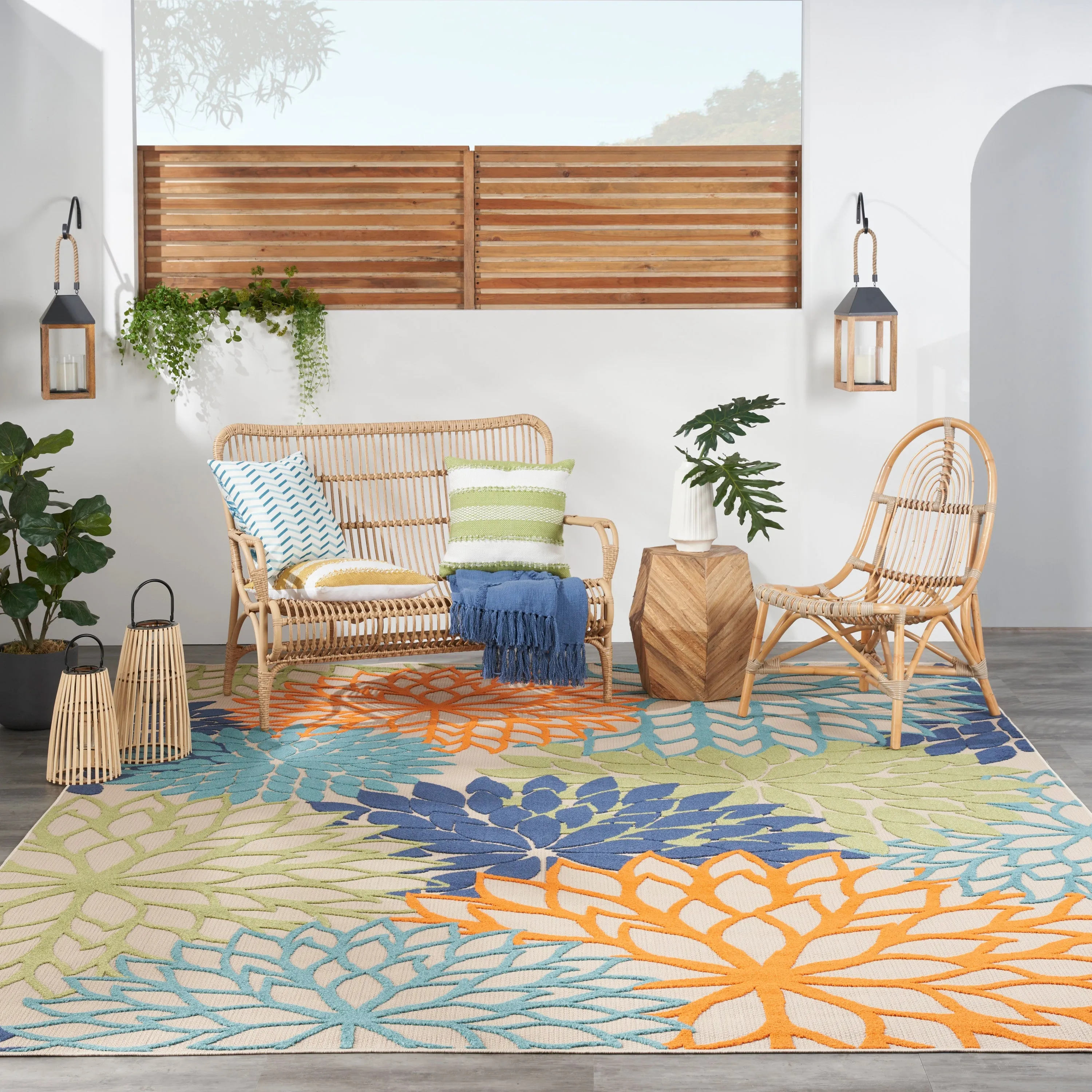 Aloha Indoor/Outdoor Multicolor Rug