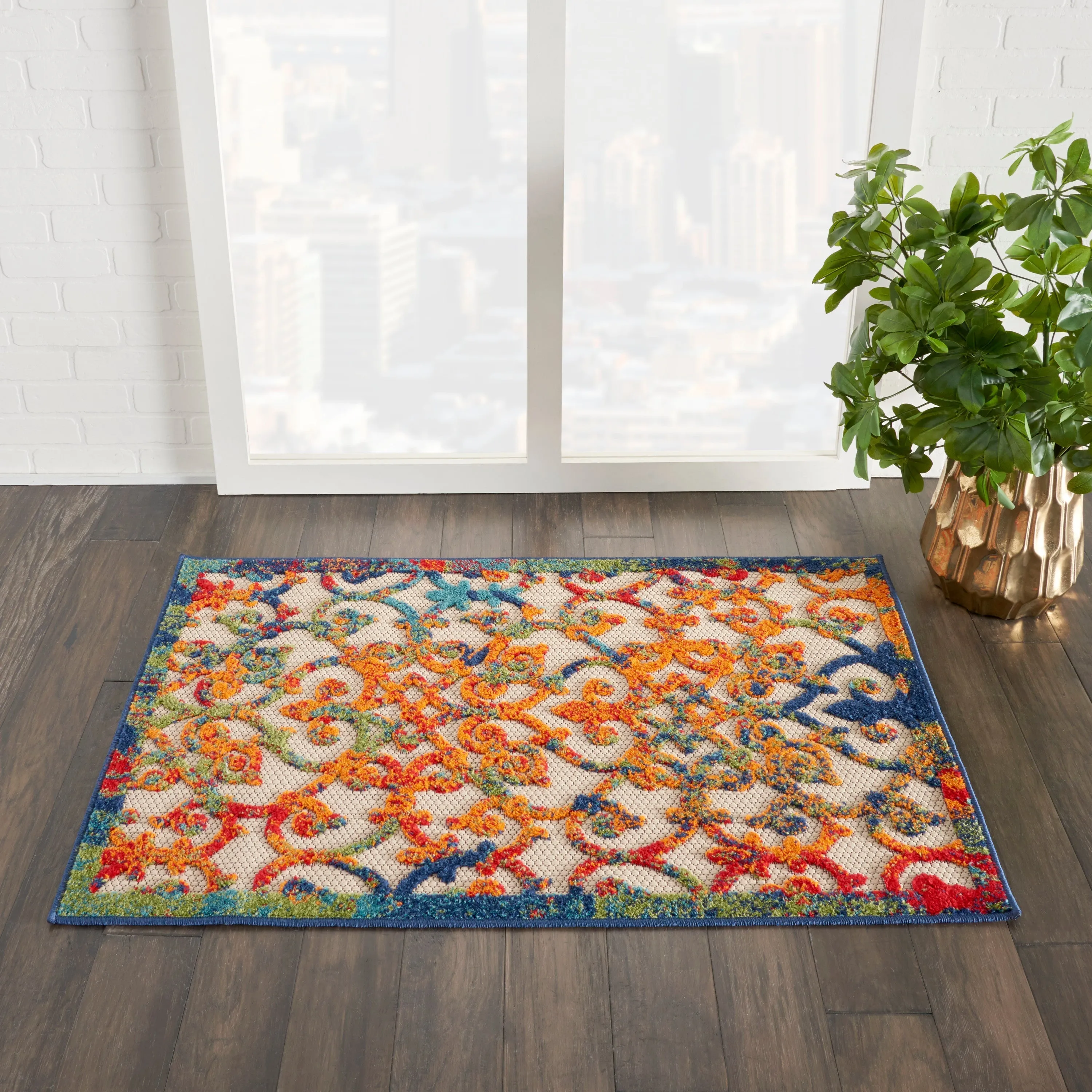 Aloha Indoor/Outdoor Multicolor Rug