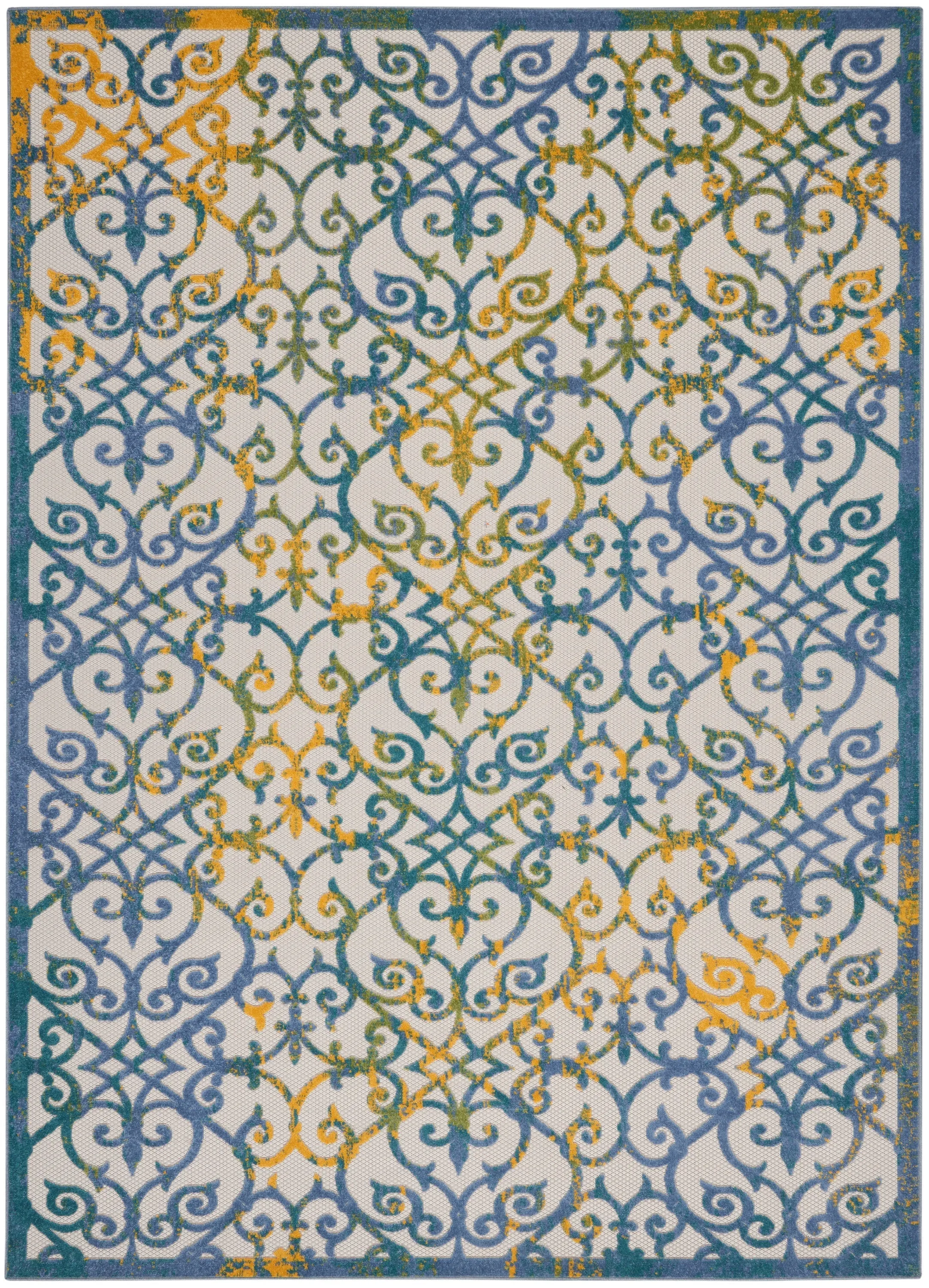 Aloha Ivory/Blue Rug