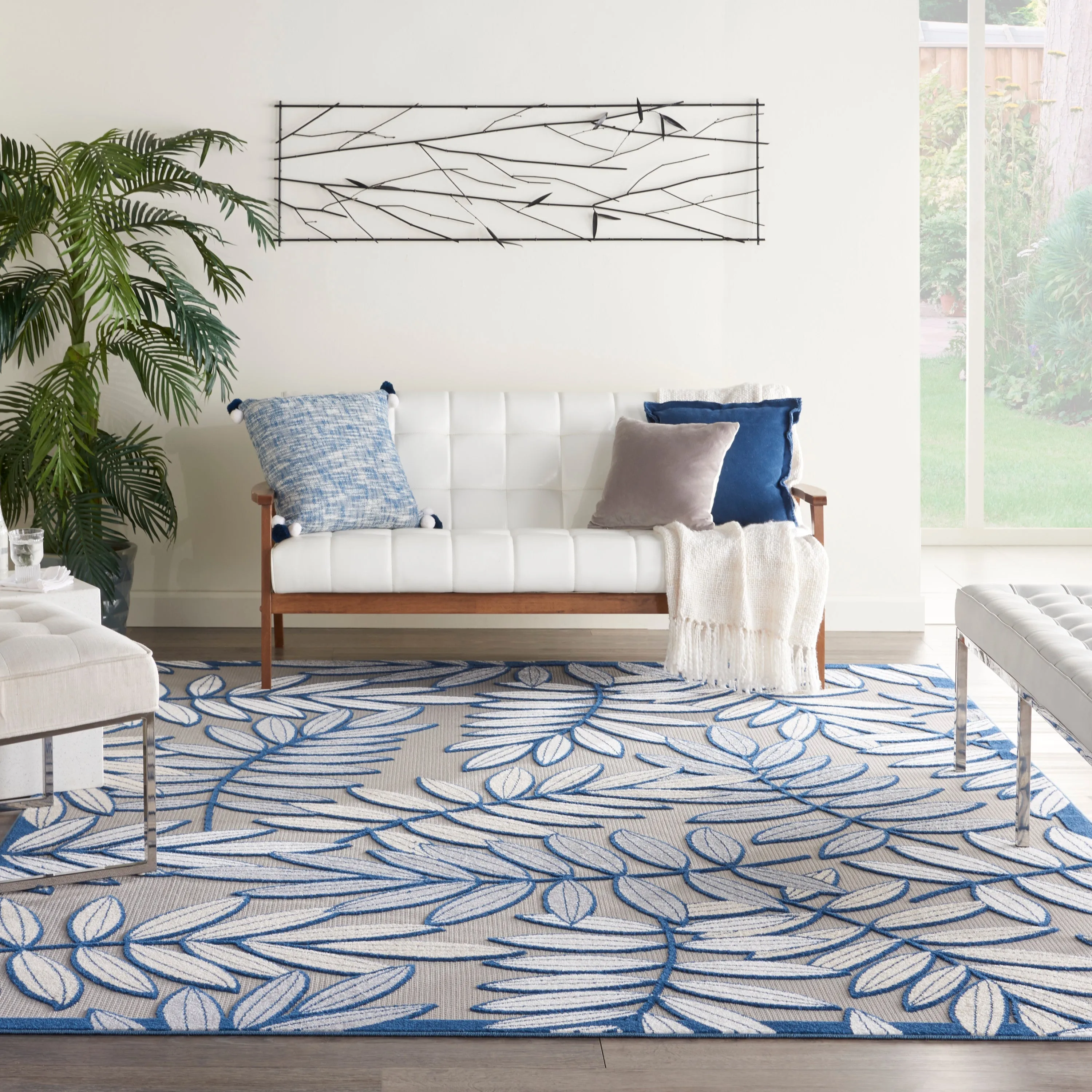 Aloha Ivory/Navy Rug