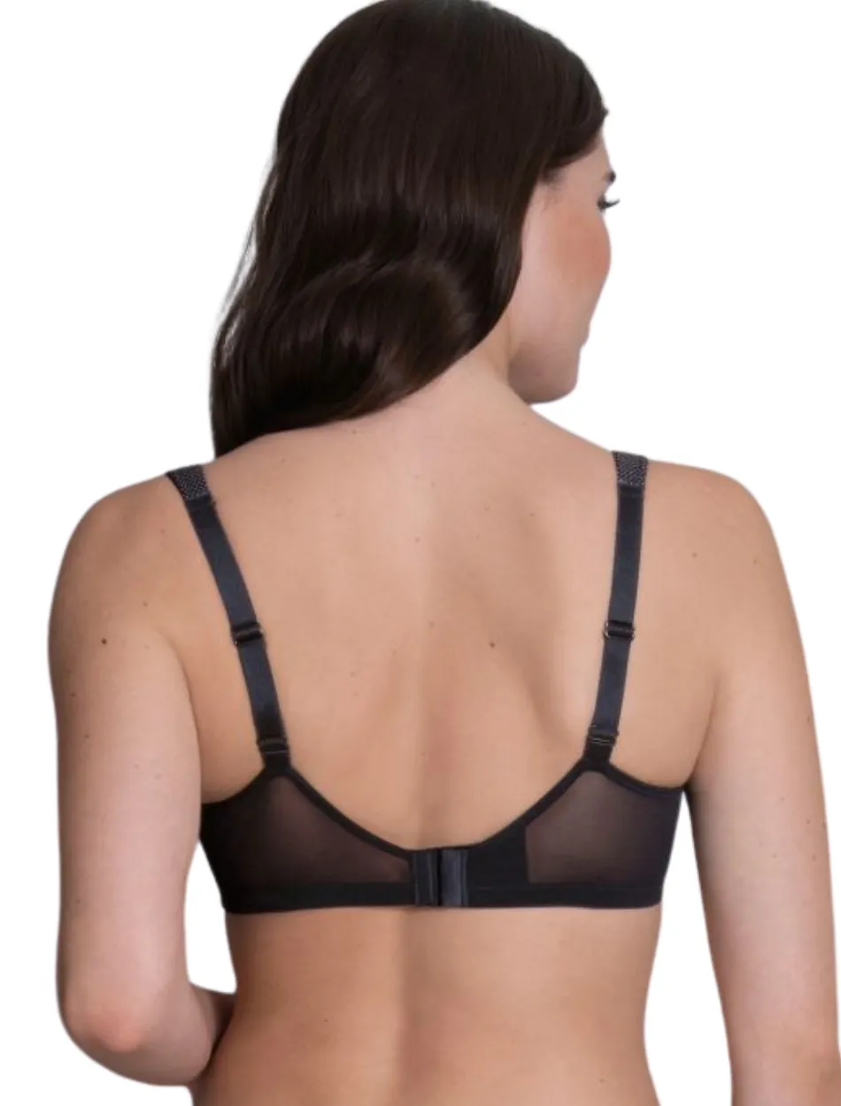 Anita Orely Mastectomy Bra Wireless Post Operative Bra, Black | Black Mastectomy Bra | Anita Orely Post Mastectomy Bra