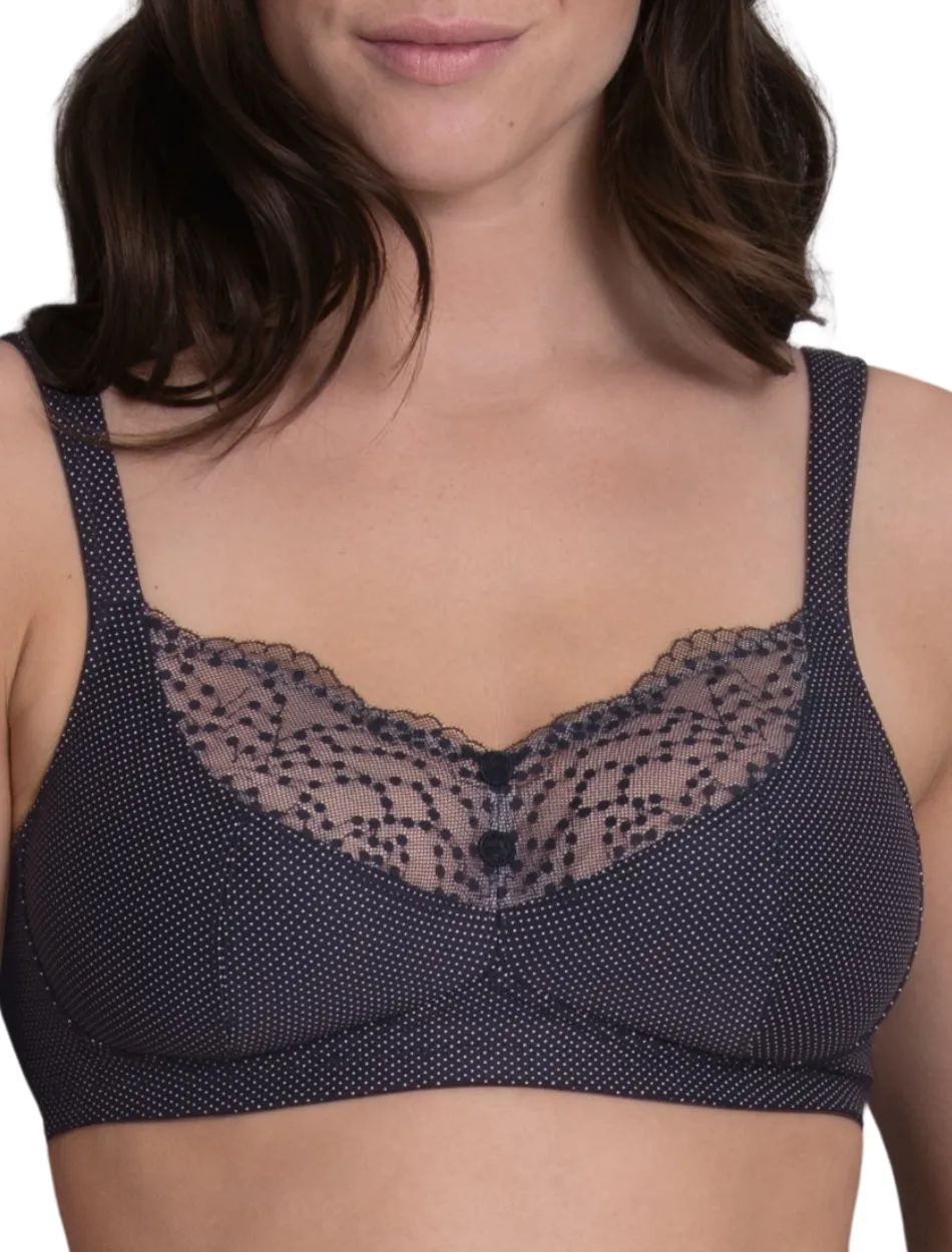 Anita Orely Mastectomy Bra Wireless Post Operative Bra, Black | Black Mastectomy Bra | Anita Orely Post Mastectomy Bra