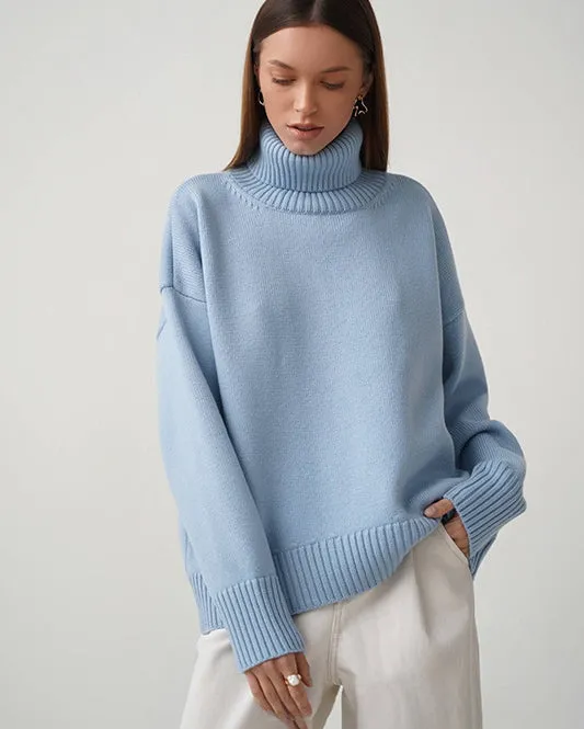 Chaleur Tricot Oversize Turtleneck Sweater