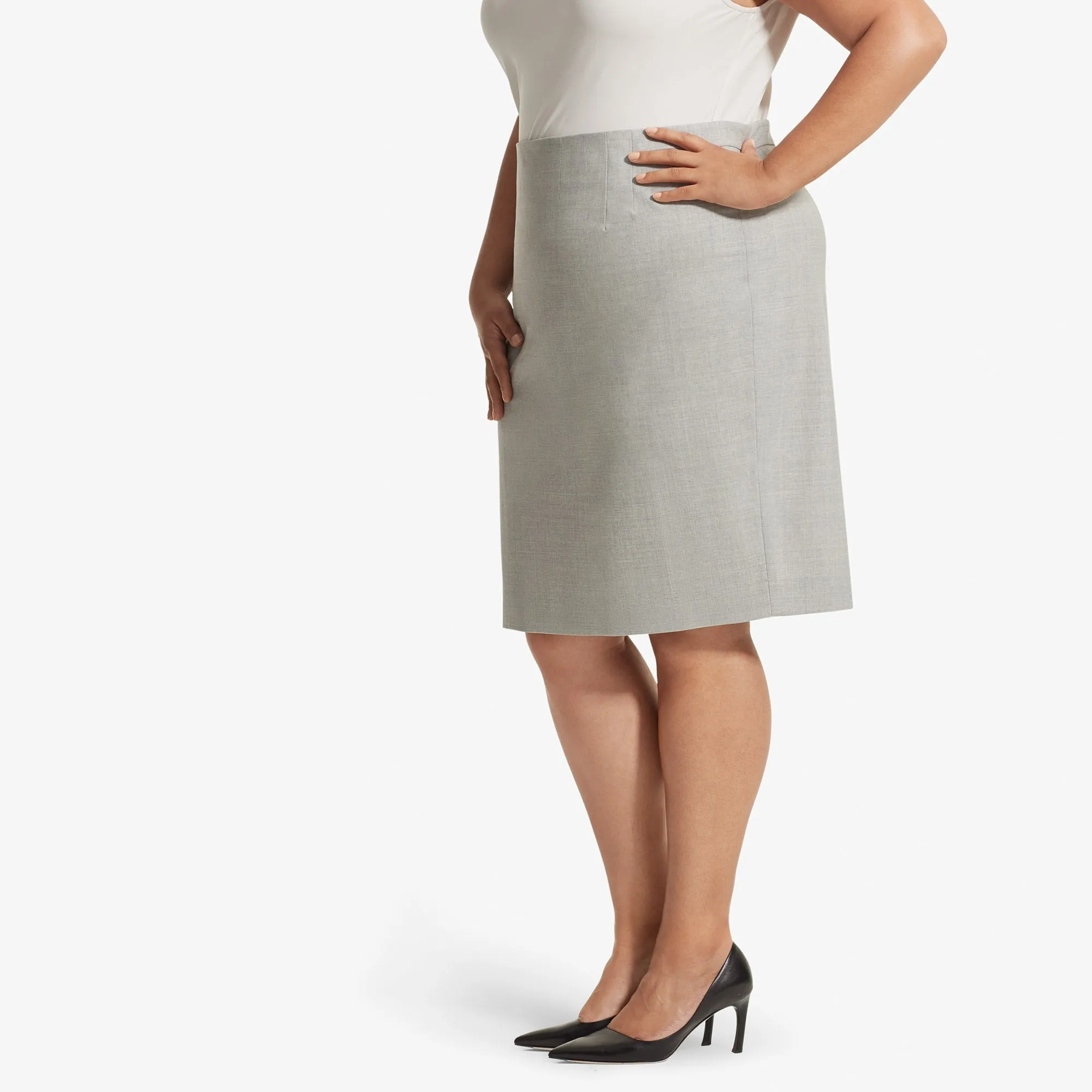 Cobble Hill Skirt - Tropical Wool :: Light Gray