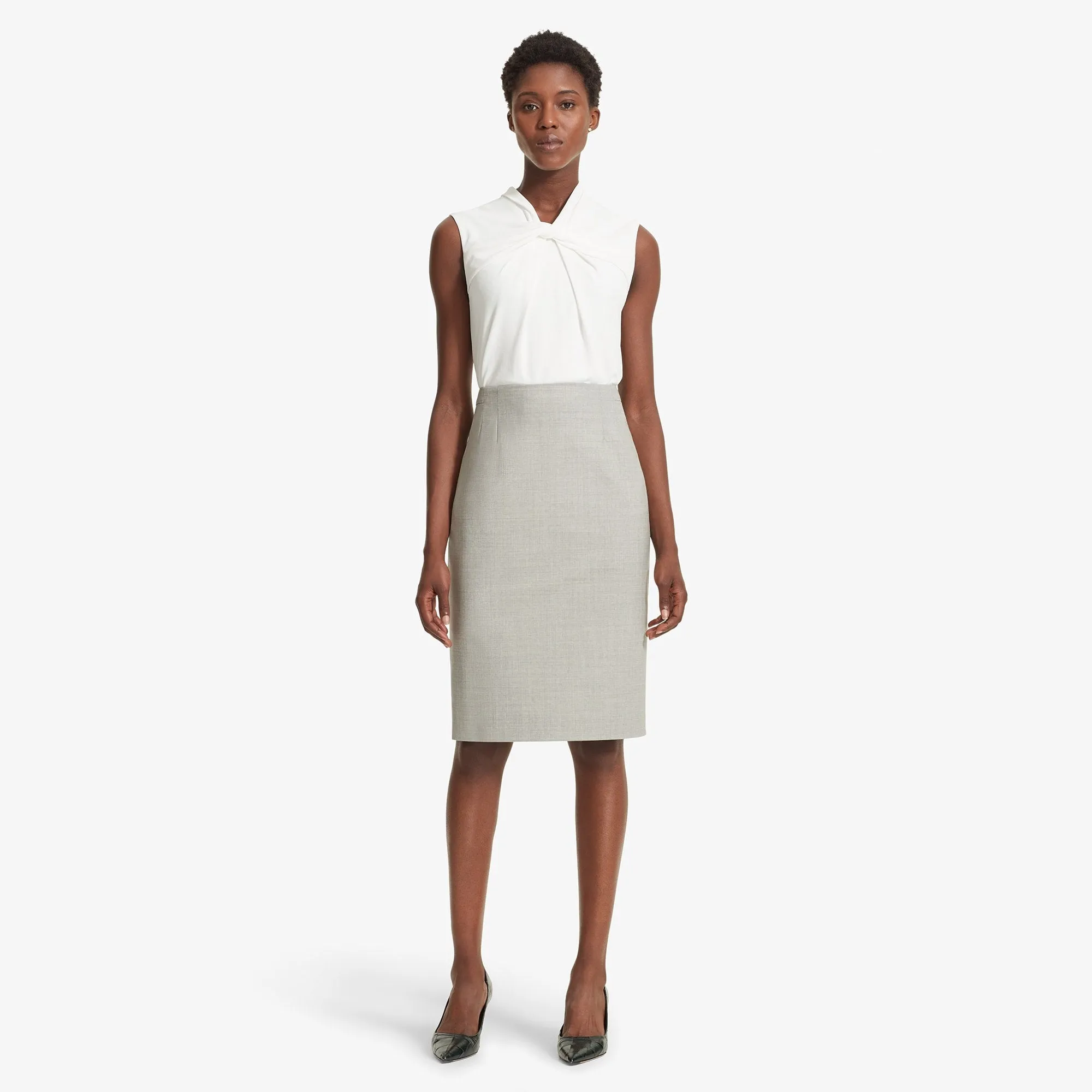 Cobble Hill Skirt - Tropical Wool :: Light Gray