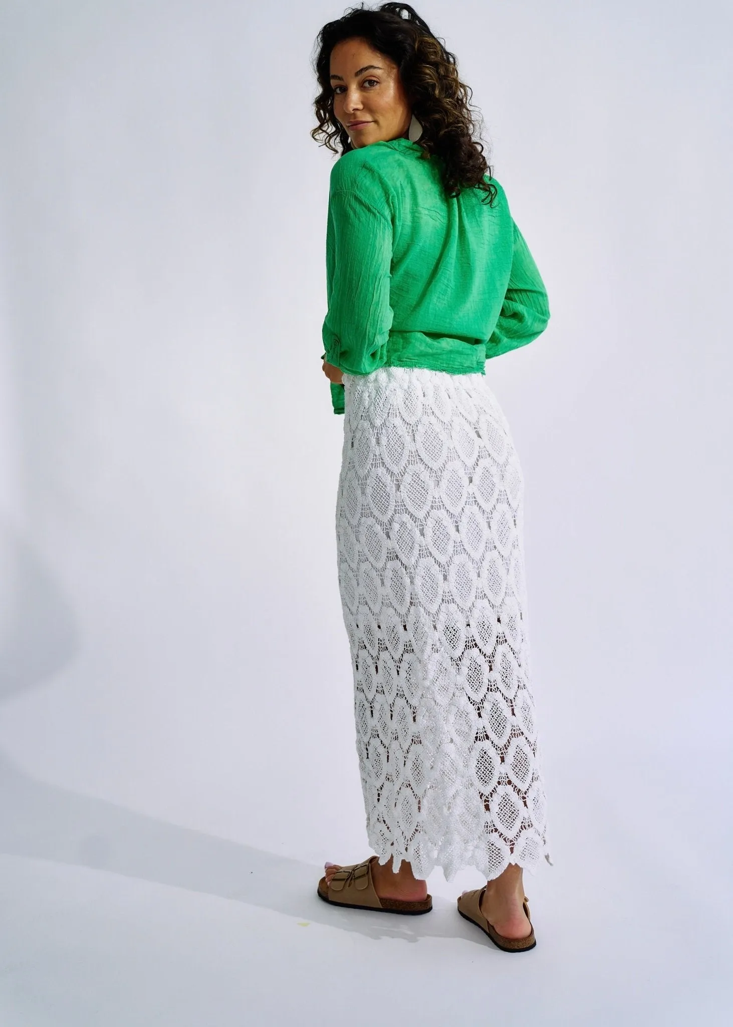 Crocheted Summer Skirt in White