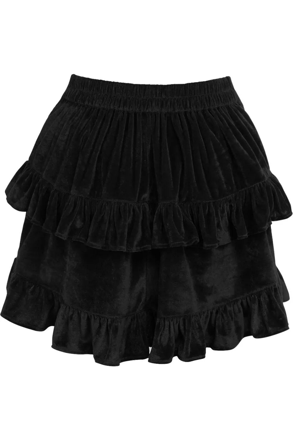 Daisy Adjustable Velvet Short Bustle Skirt