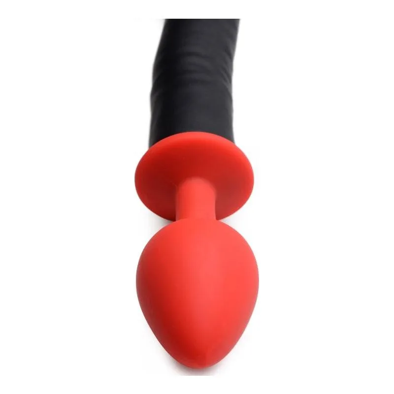 Devil Tail Anal Plug and Horn Set Black