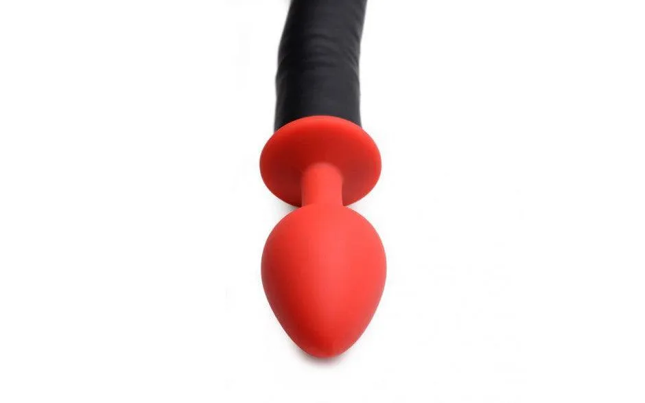 Devil Tail Anal Plug and Horn Set Black