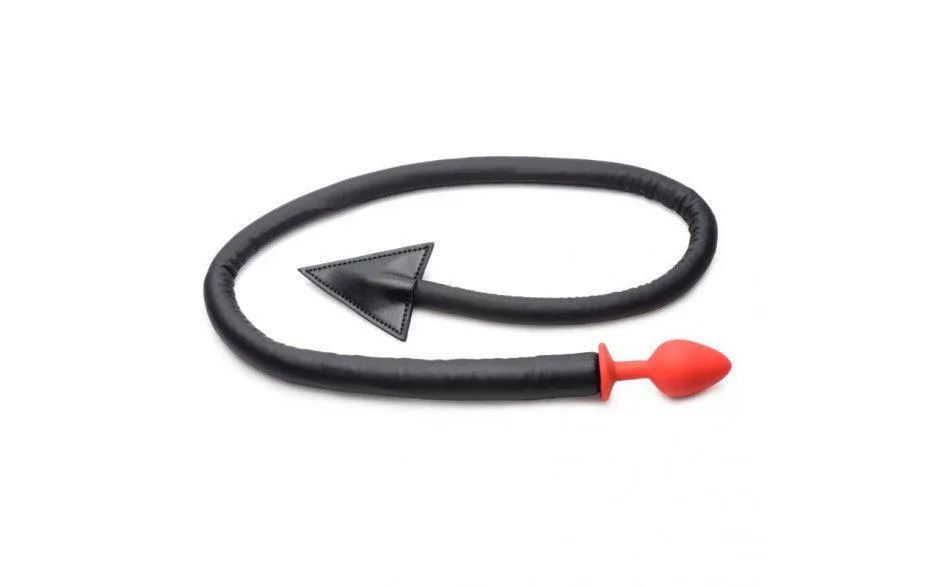 Devil Tail Anal Plug and Horn Set Black