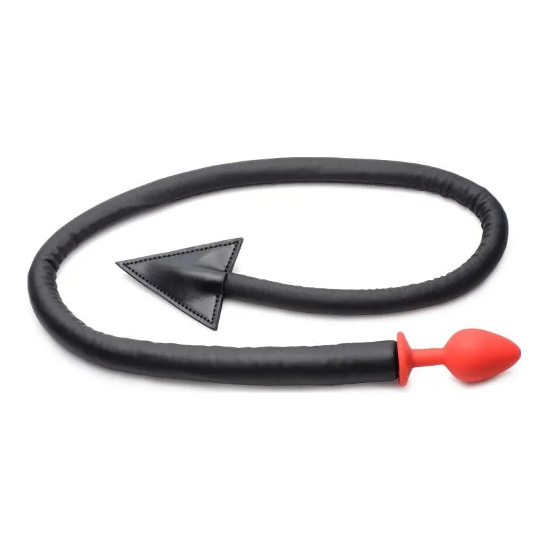 Devil Tail Anal Plug and Horn Set Black