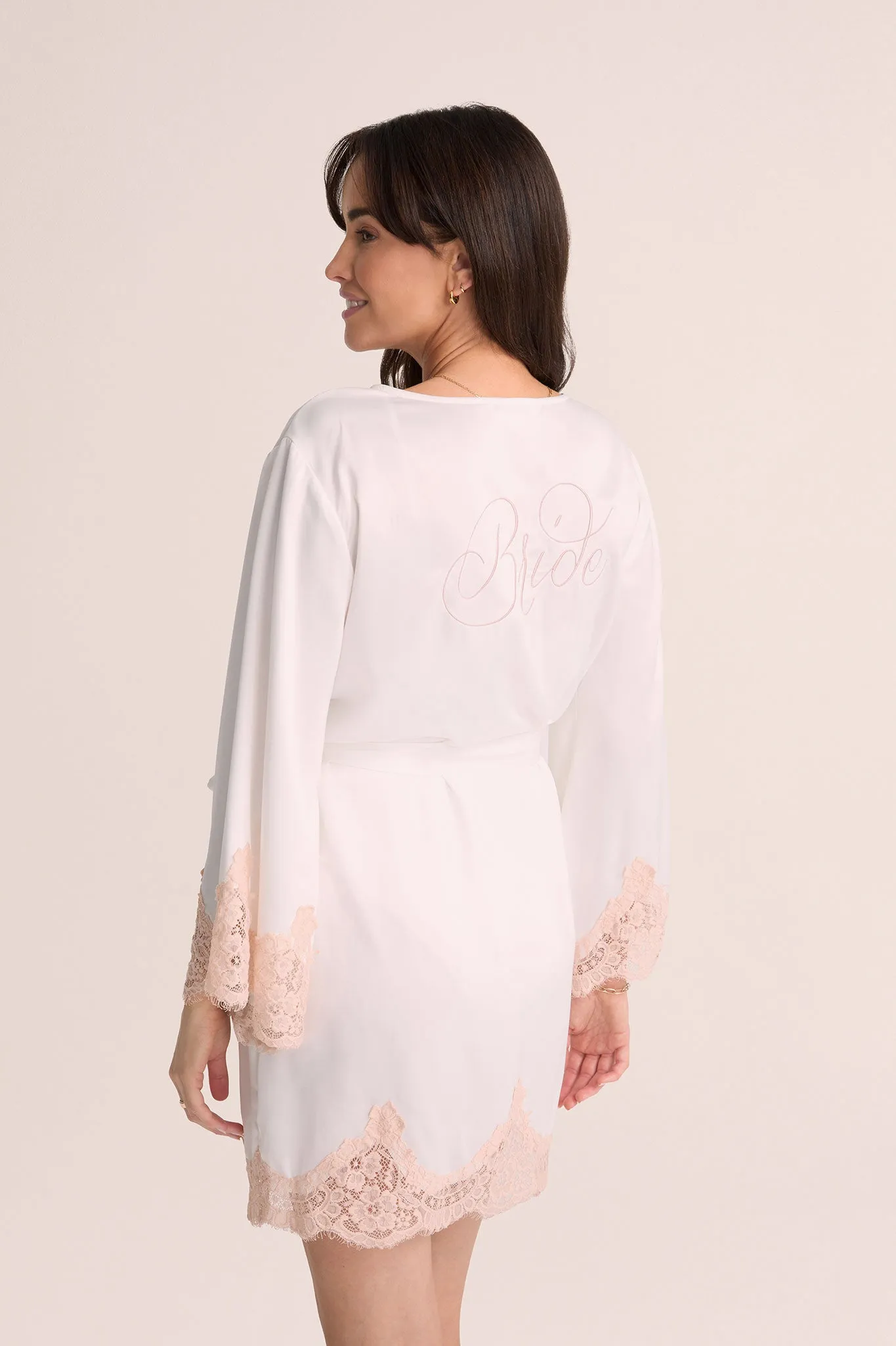 Elegant 'Bride' Embroidered Robe