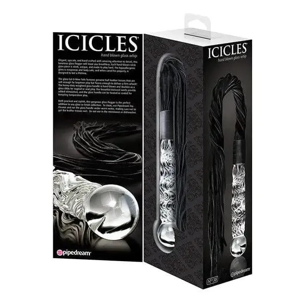 Icicles No. 38 Hand Blown Glass Handled Whip