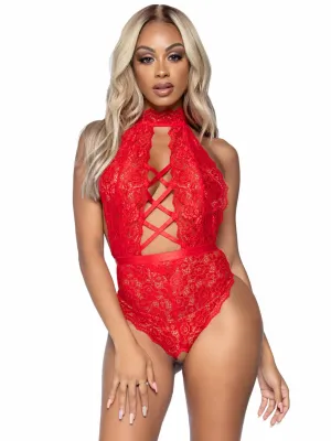 Insatiable Crotchless Lace Teddy