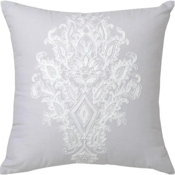 Kamala Silver Square Cushion by Logan and Mason Platinum