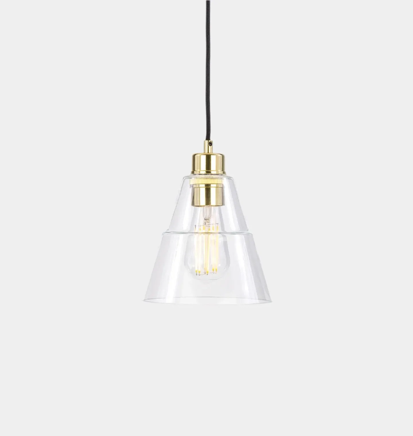 Lyx Clear Glass Cone Pendant Light