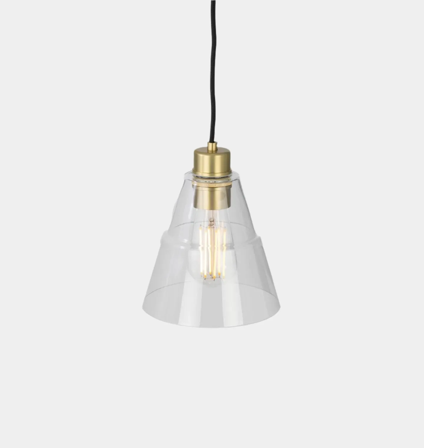 Lyx Clear Glass Cone Pendant Light