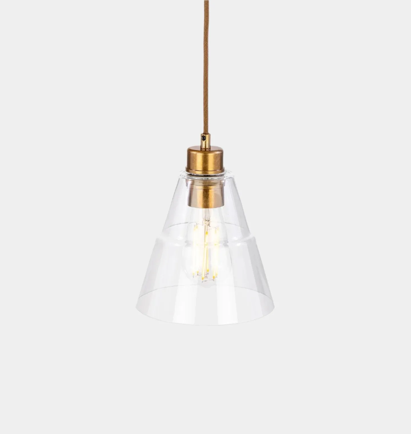 Lyx Clear Glass Cone Pendant Light