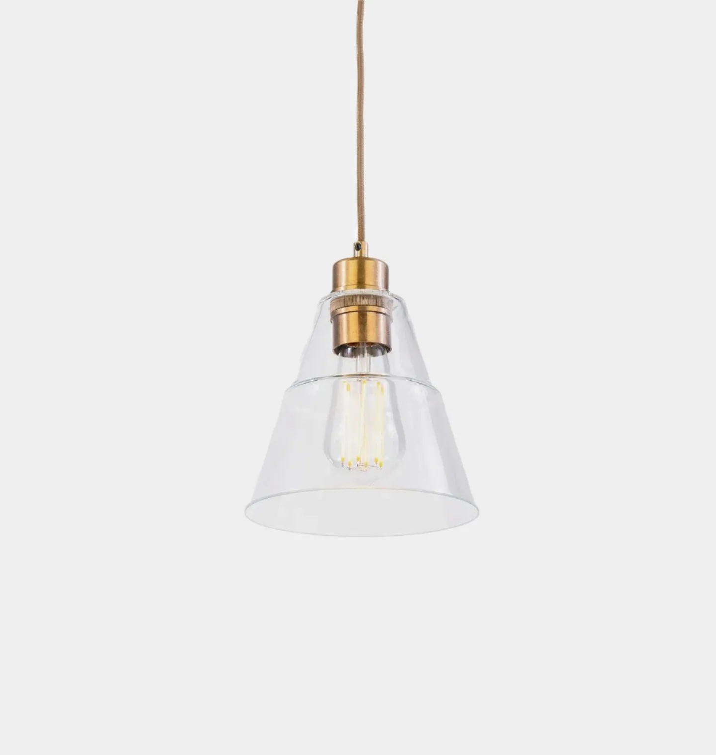 Lyx Clear Glass Cone Pendant Light