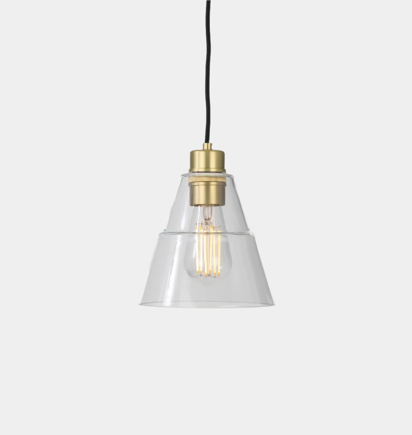 Lyx Clear Glass Cone Pendant Light