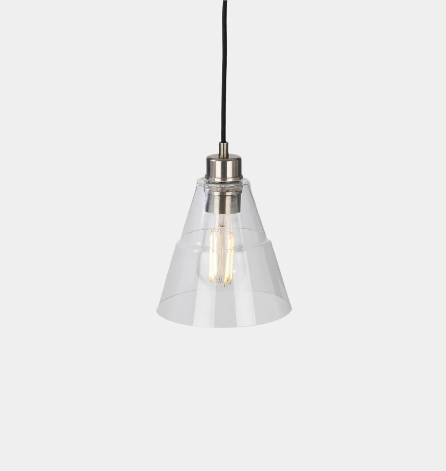 Lyx Clear Glass Cone Pendant Light