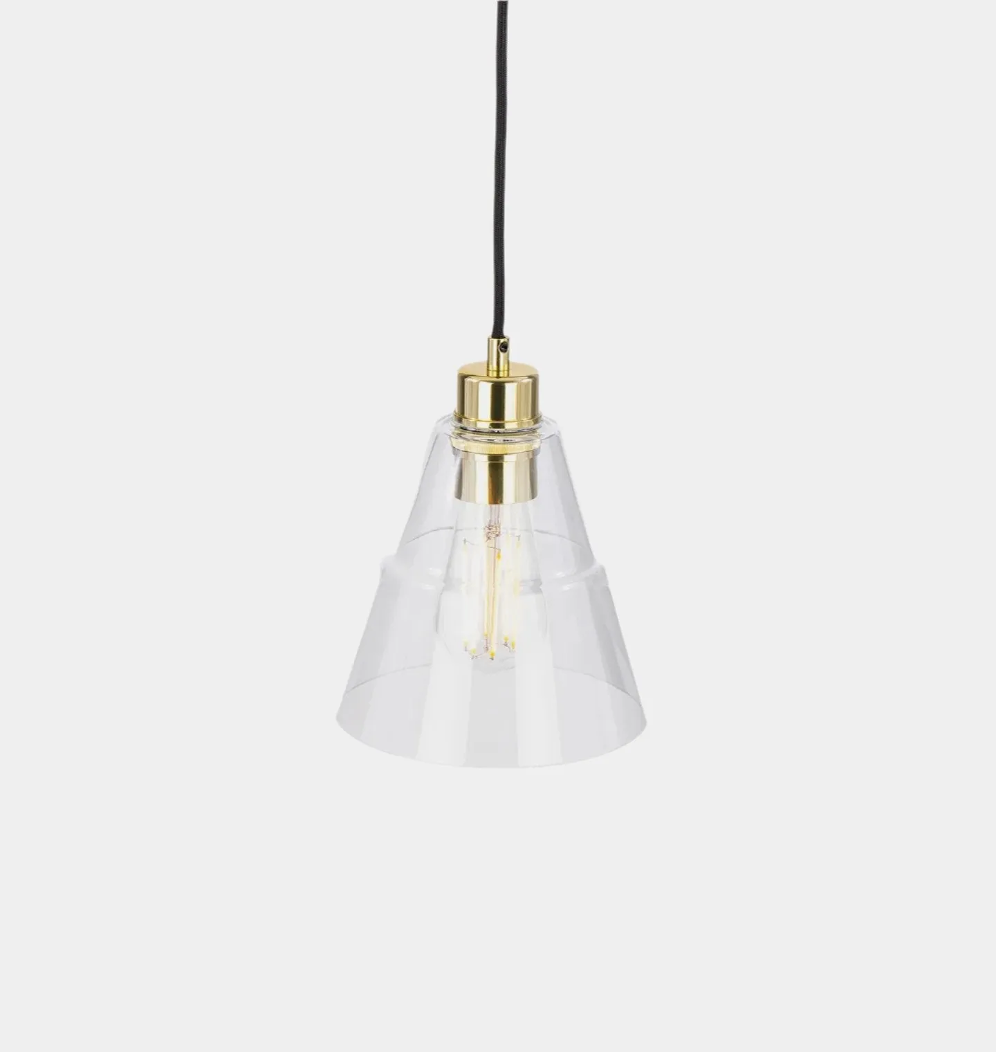 Lyx Clear Glass Cone Pendant Light