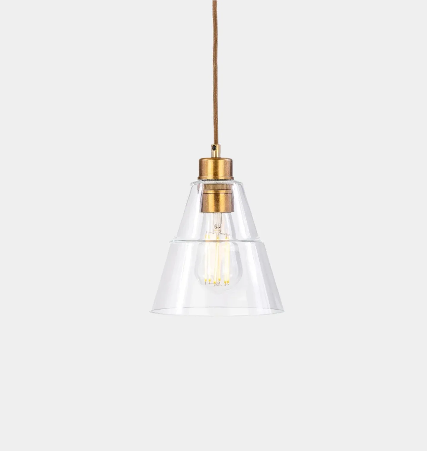 Lyx Clear Glass Cone Pendant Light