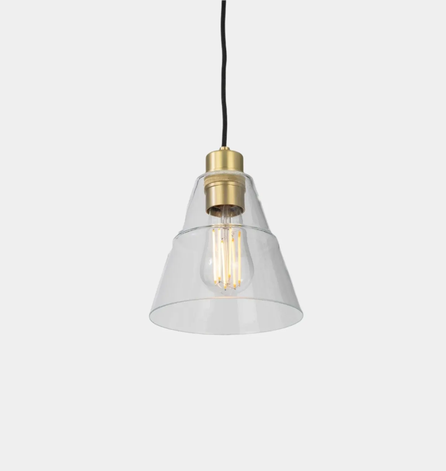 Lyx Clear Glass Cone Pendant Light