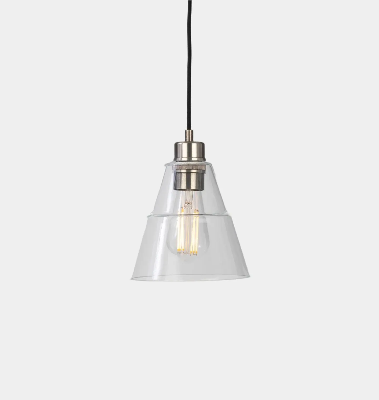 Lyx Clear Glass Cone Pendant Light