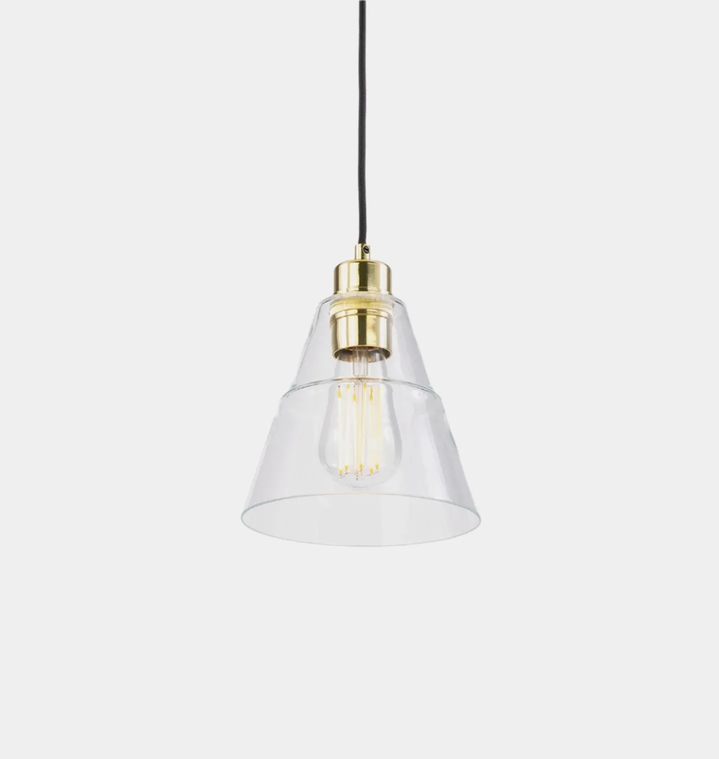 Lyx Clear Glass Cone Pendant Light