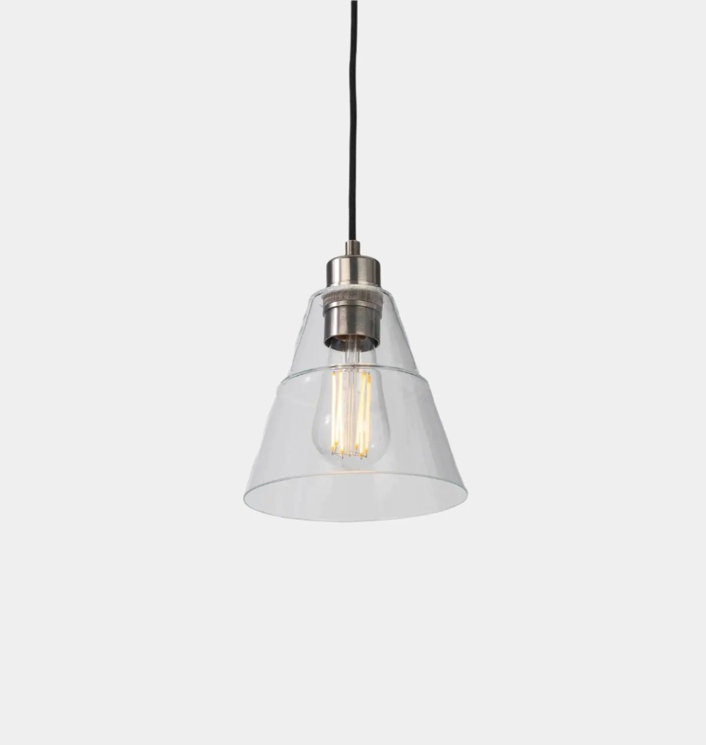 Lyx Clear Glass Cone Pendant Light