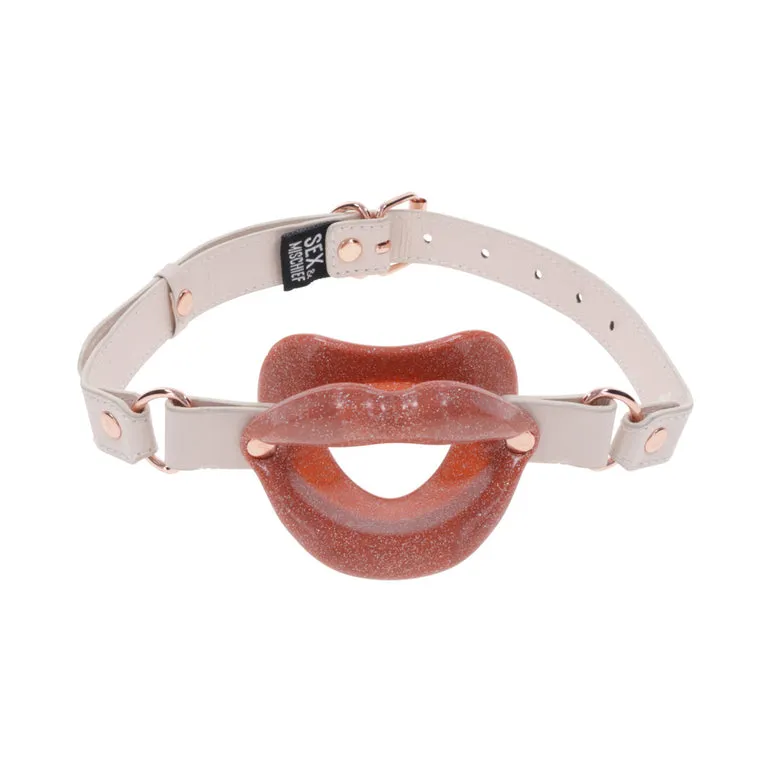 Peaches 'n Cream Silicone Lips Open Mouth Gag