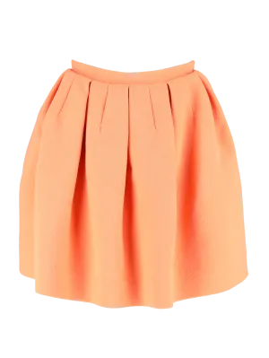 pleated knee-length skirt