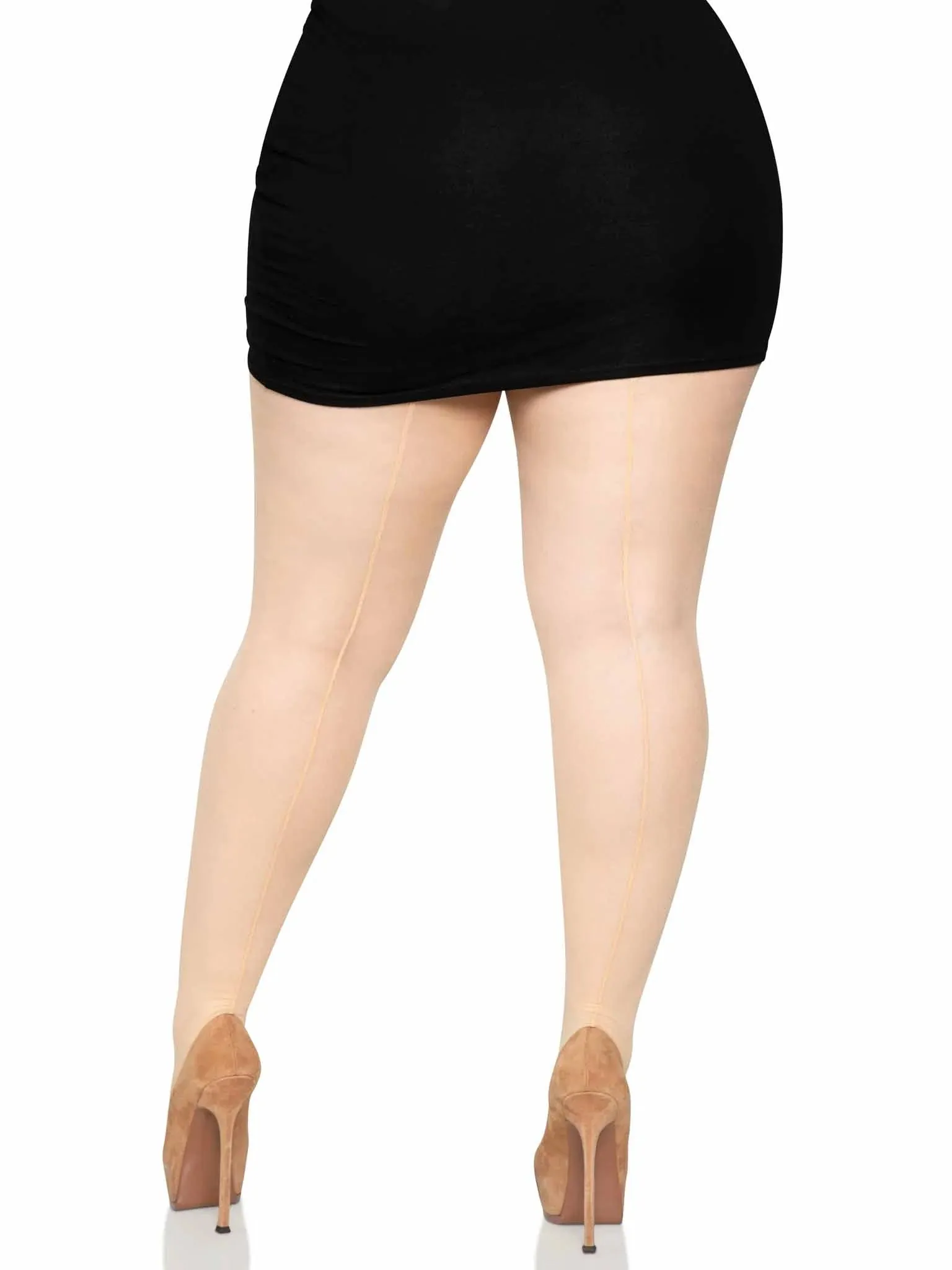 Plus Size Cadi Sheer Backseam Pantyhose