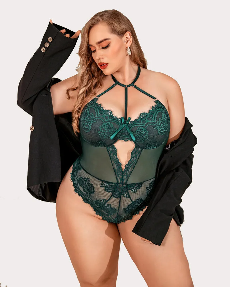 Plus Size Lace Bodysuit Teddy