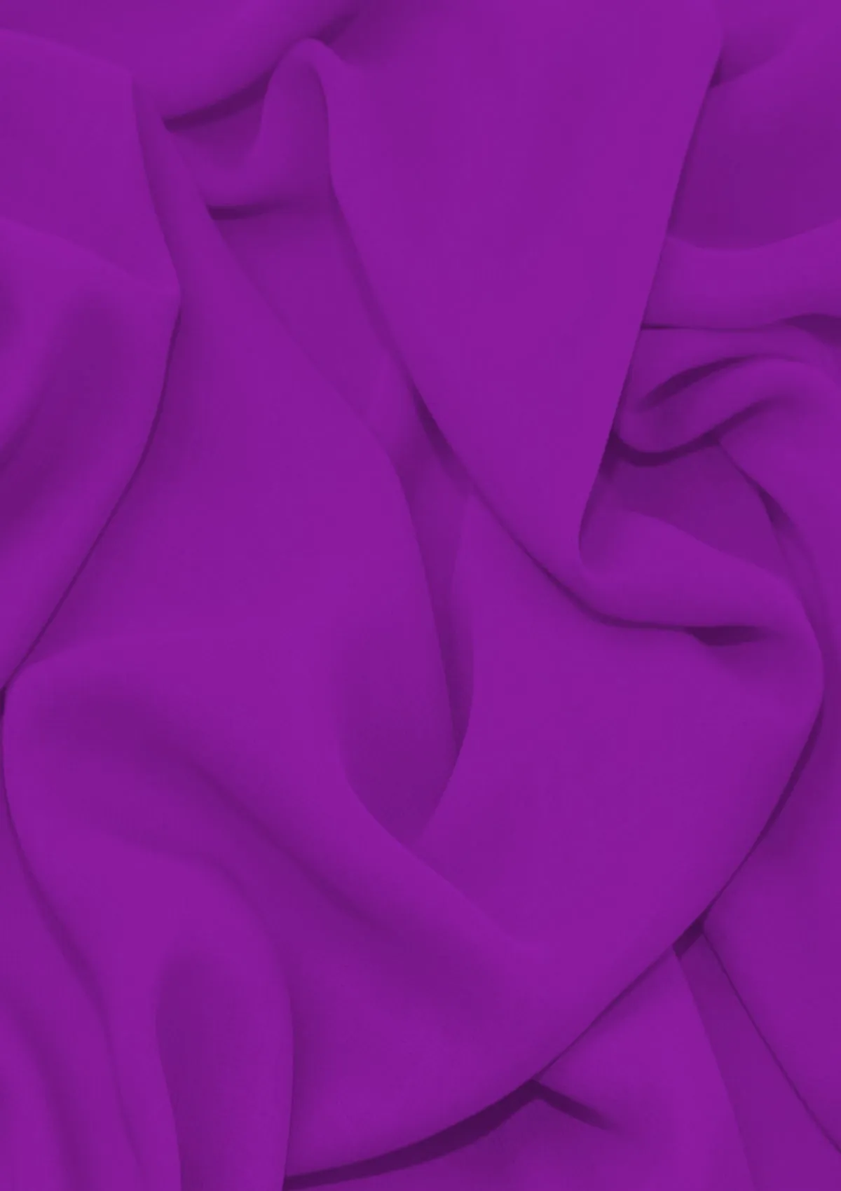 Premium Crepe Chiffon Fabric Bright Purple Plain Dyed 44/45" Decoration,Craft & Dress