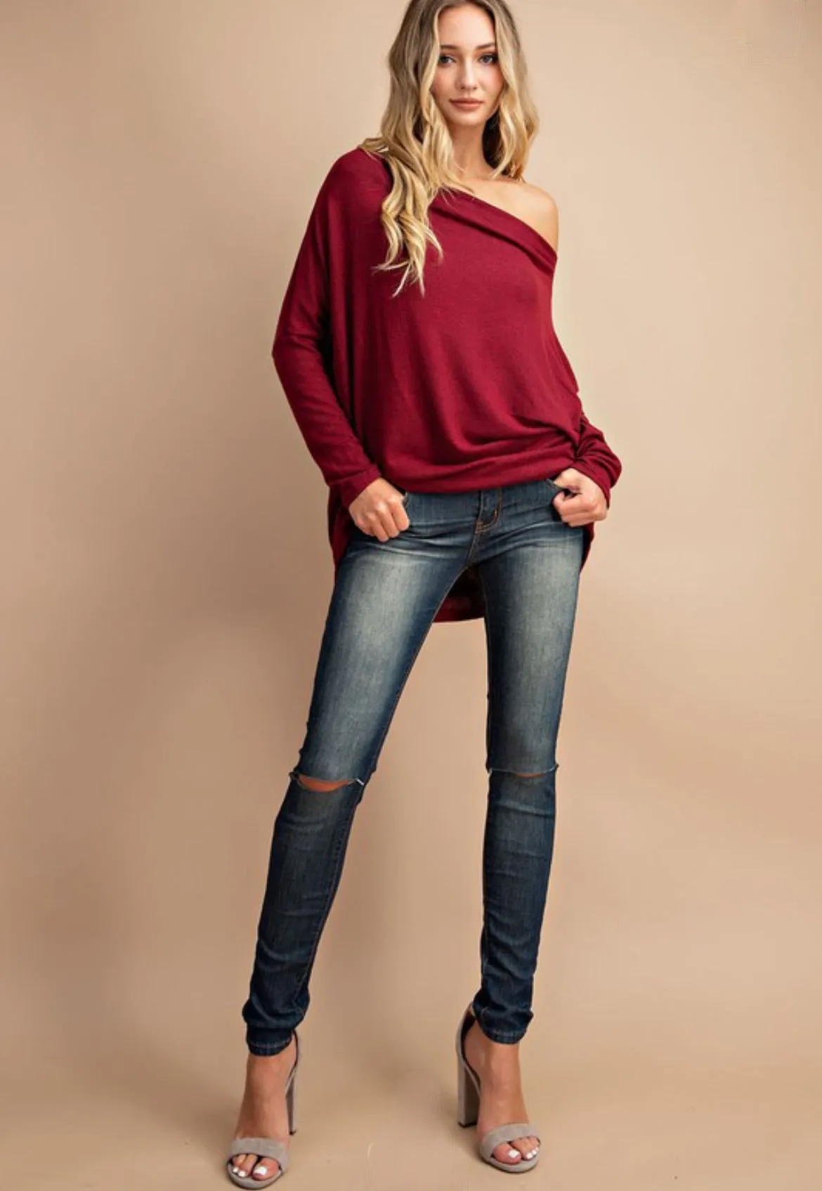 Ruby Red Tunic Sweater