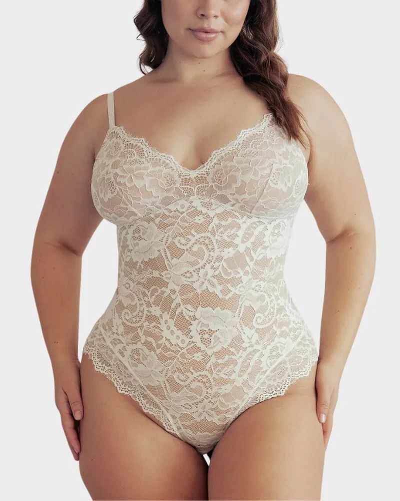 SheCurve® Sexy Lace Smooth Shapewear Bodysuit