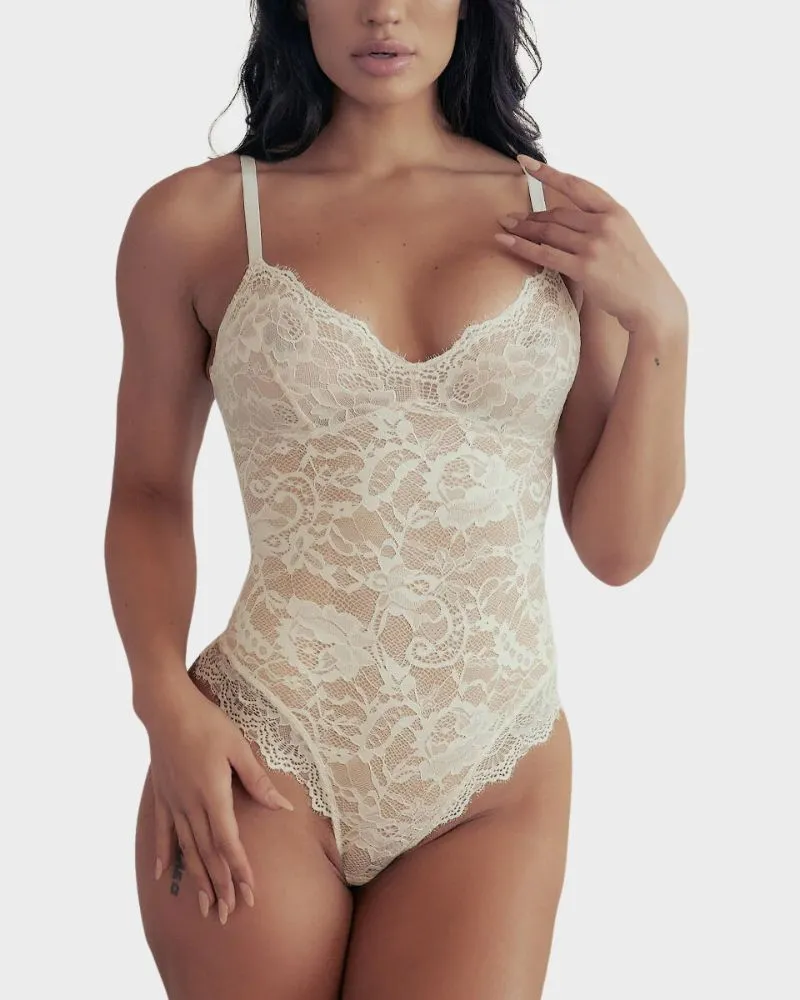 SheCurve® Sexy Lace Smooth Shapewear Bodysuit