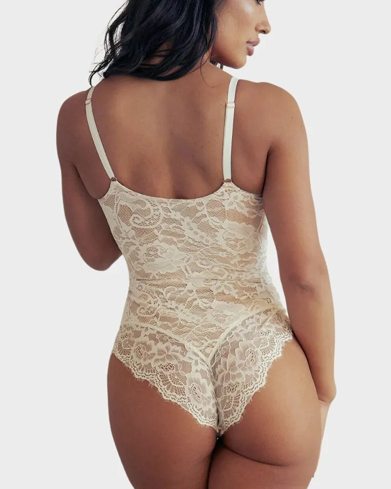 SheCurve® Sexy Lace Smooth Shapewear Bodysuit