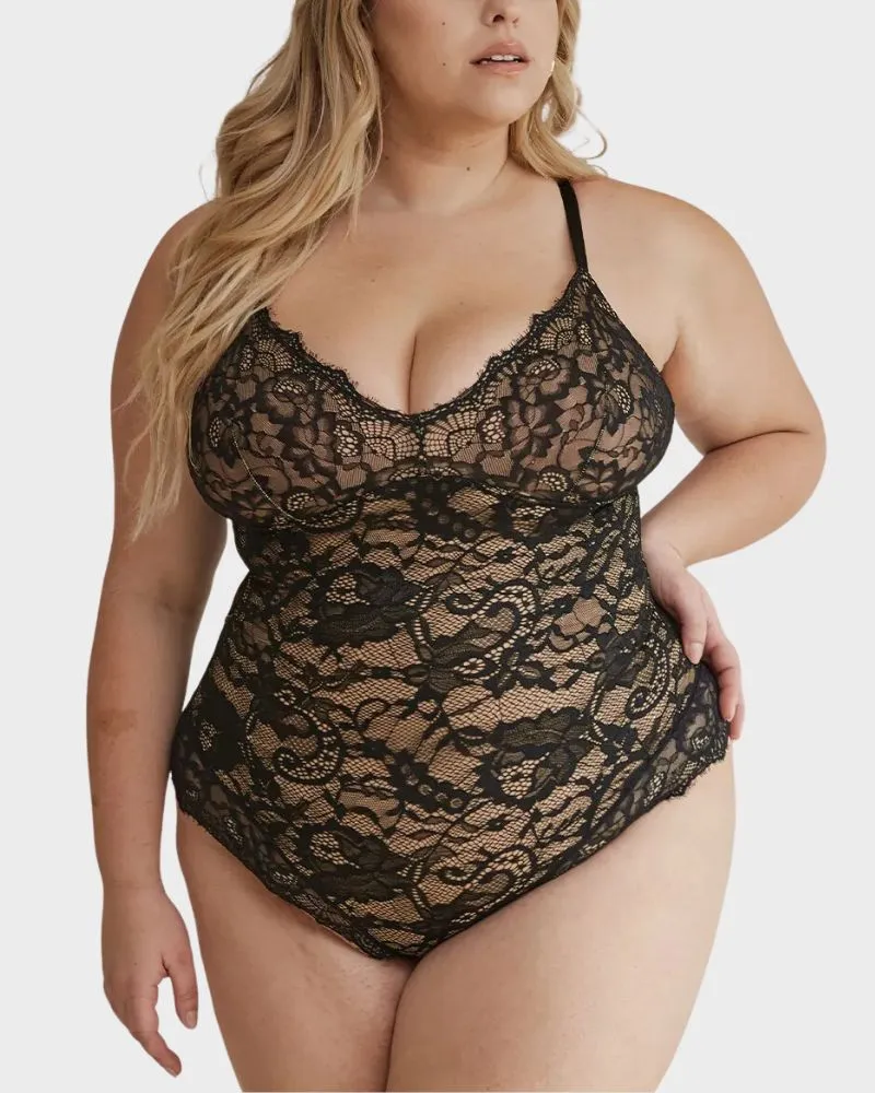 SheCurve® Sexy Lace Smooth Shapewear Bodysuit