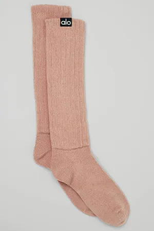 Women's Scrunch Sock - Soft Clay